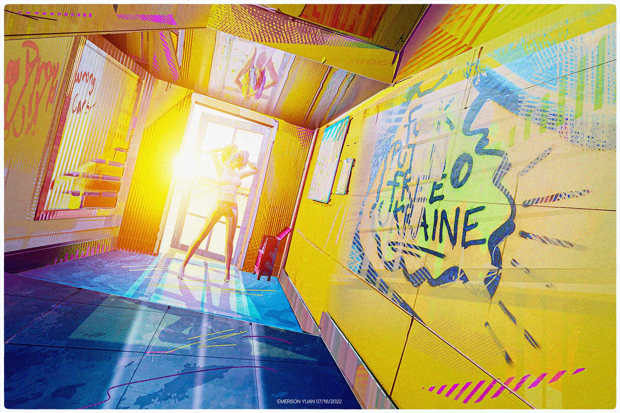 Alpha Girl painterly interior